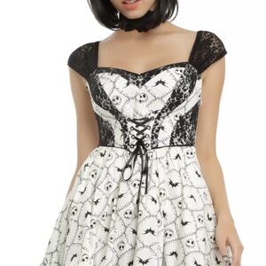 Nightmare Before Christmas Swing Dress - lrg- Jack Skellington